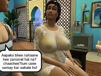 Hindi - Part 2 - Desi Satin Silk Saree Aunty Lakshmi Cheating on her husband - Wicked Whims