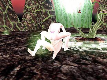 An Animated 3D porn video of a Cute girl riding a mans dick