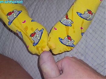 Fucked stepmom in yellow socks while stepfather and friends were in the next room